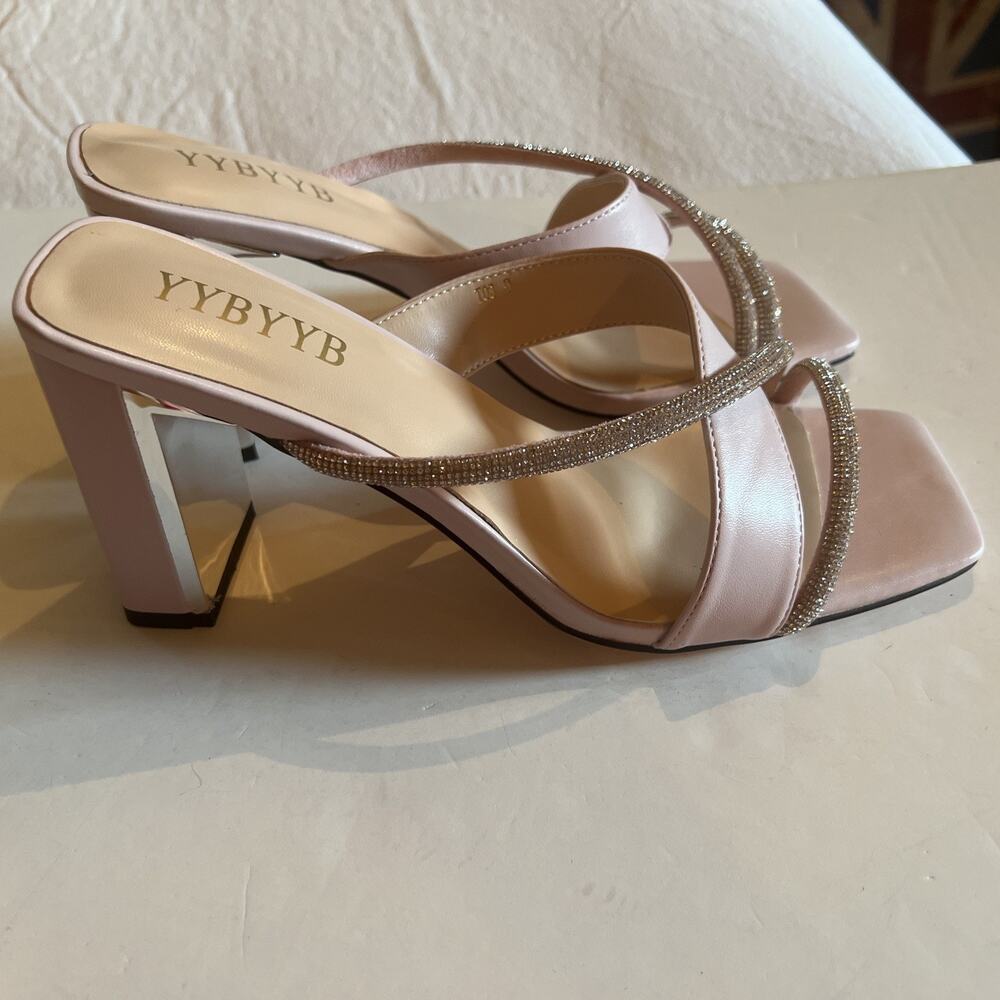 Pink Mules Slides Sandals Wedding Party Graduation Dress Shoes 9 FABULOUS